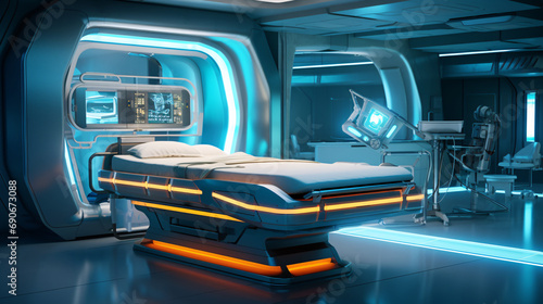 Future intelligent advanced safe high-tech hospital