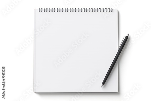 Digital notepad isolated on white background
