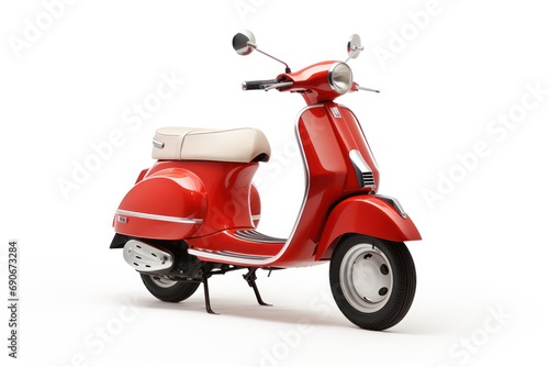 Electric moped isolated on white background 