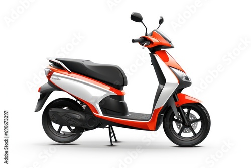 Electric moped isolated on white background 