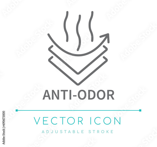 Anti-Odor Textile Line Icon