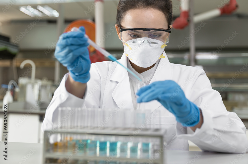 Female scientist in the CDC laboratory Female scientist in the CDC laboratory