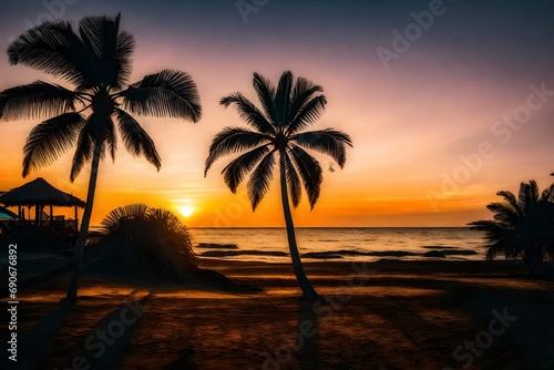 sunset on the beach © Vani