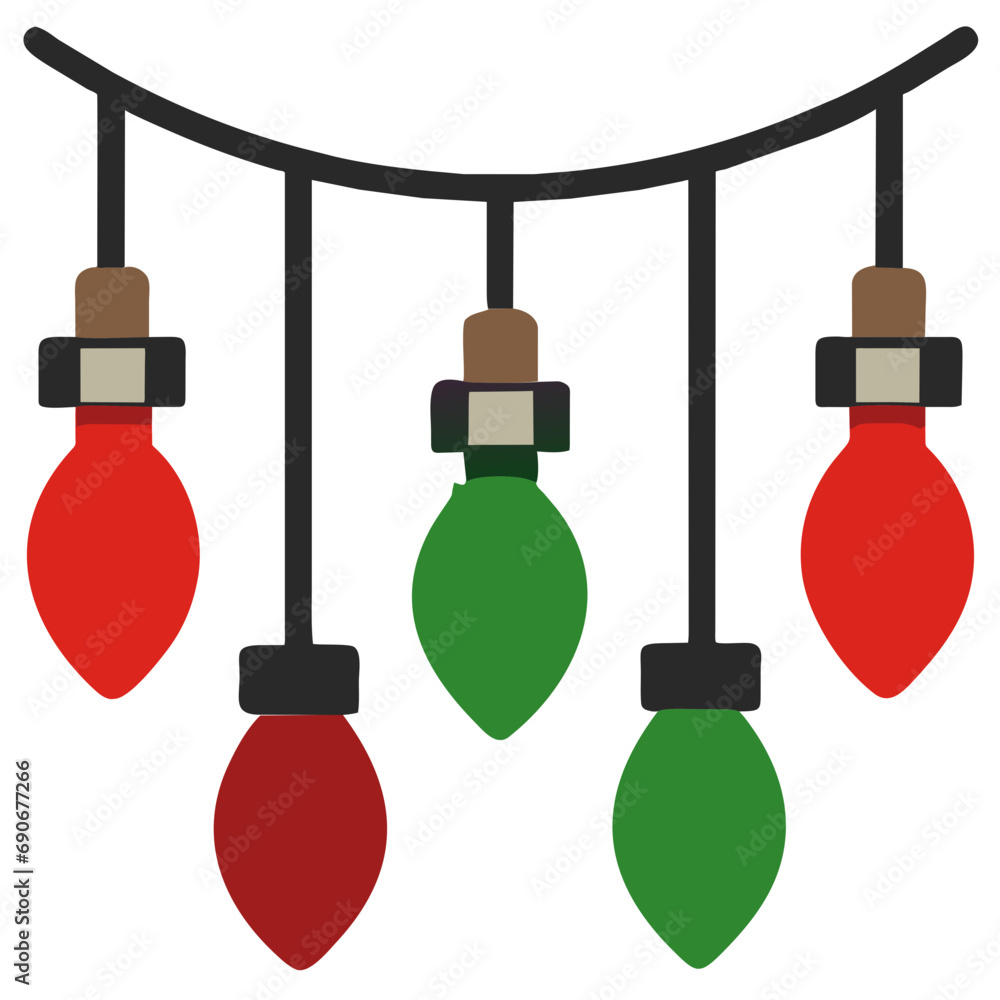 Naklejka premium Christmas Lights Vector