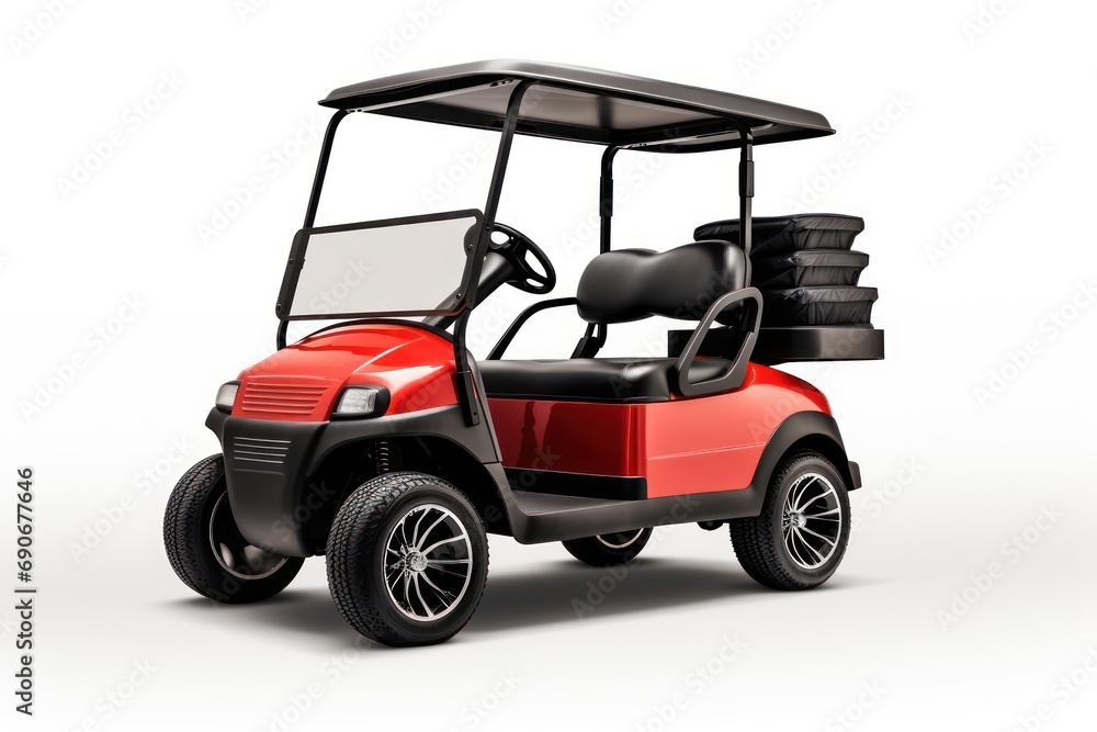 Golf cart isolated on white background
