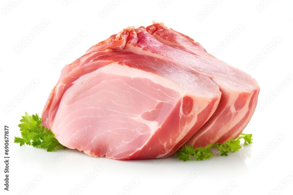 Ham isolated on white background 