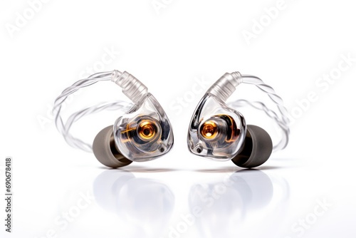 In-ear monitors isolated on white background