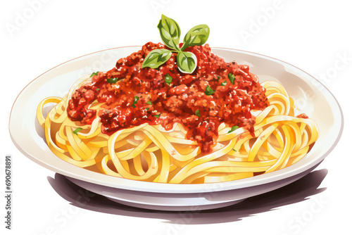 Cuisine spaghetti dinner italian pasta tomato sauce meal food plate
