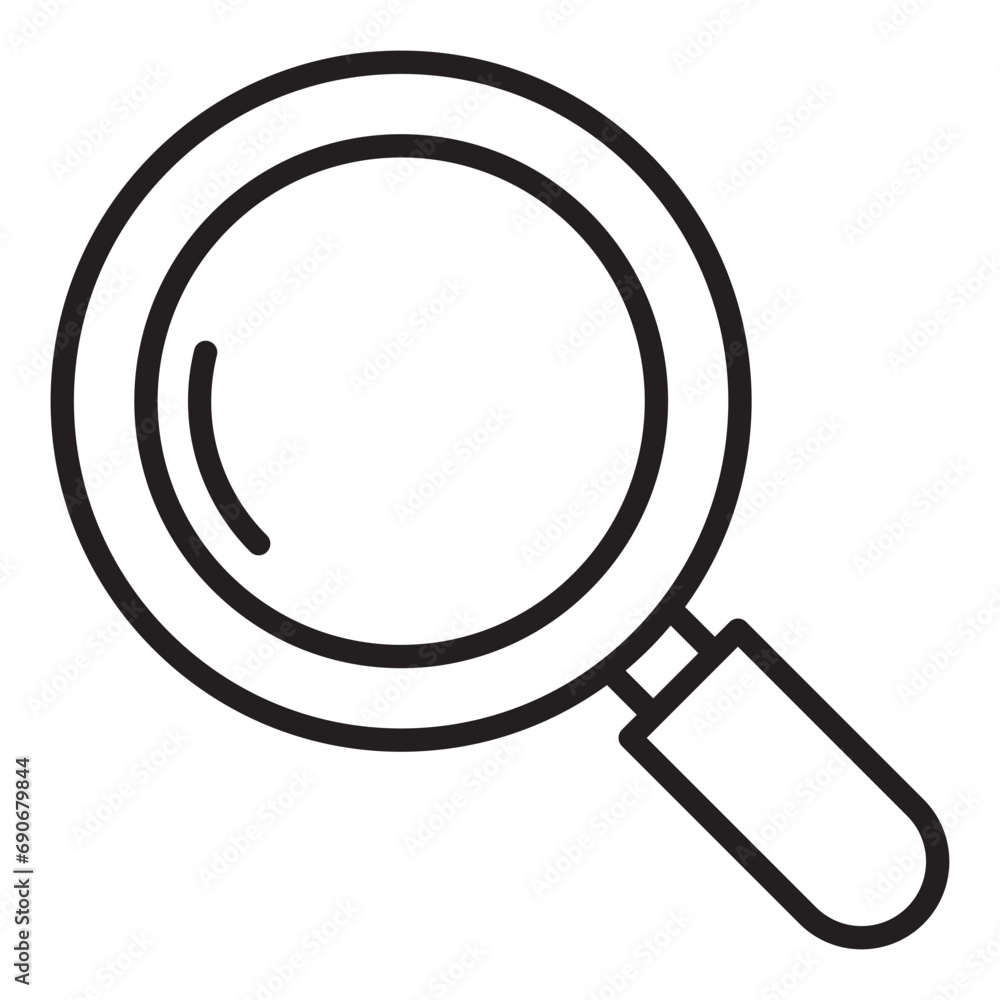 magnifying glass line icon. magnifying glass line icon.