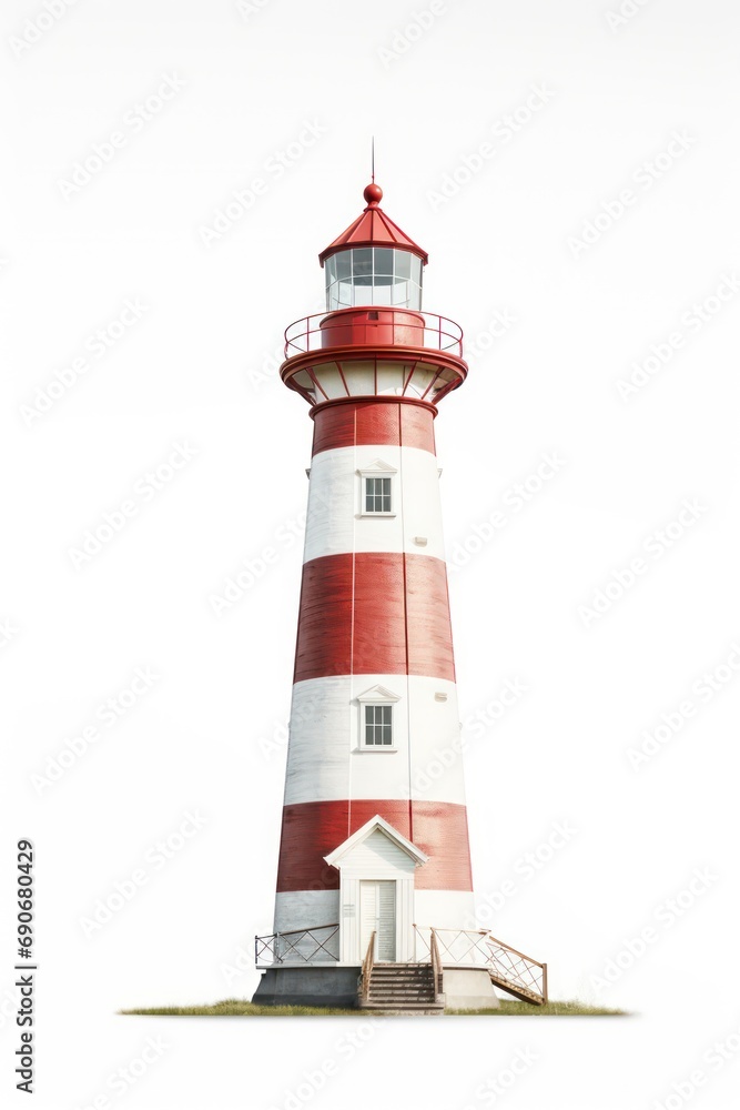 Lighthouse isolated on white background 