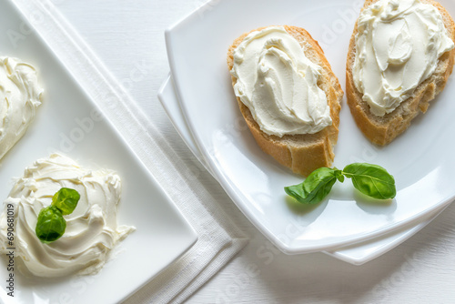Sandwiches with cream cheese