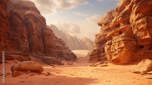 Amongst expansive red sands and spectacular sandstone rock formations, Hisma Desert, Saudi Arabia  Nature Reserve region is being designed to deliver protection and restoration of bio photo