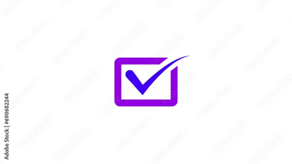 Animated white check mark icon in green circle. Isolated on a white background. Animated white check mark icon in green circle. Isolated on a white background.