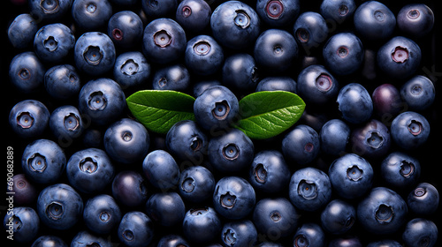 Fresh blueberries filling the entire frame, food background created with Generative Ai