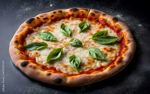 Capture the essence of Quattro Stagioni Pizza in a mouthwatering food photography shot Generative AI