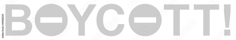 Visual Text Illustration of the Boycott, can use for sign, symbol, watermark, mark, sticker, banner, or graphic design element. Format PNG Visual Text Illustration of the Boycott, can use for sign, symbol, watermark, mark, sticker, banner, or graphic design element. Format PNG