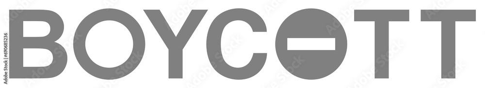 Visual Text Illustration of the Boycott, can use for sign, symbol, watermark, mark, sticker, banner, or graphic design element. Format PNG Visual Text Illustration of the Boycott, can use for sign, symbol, watermark, mark, sticker, banner, or graphic design element. Format PNG