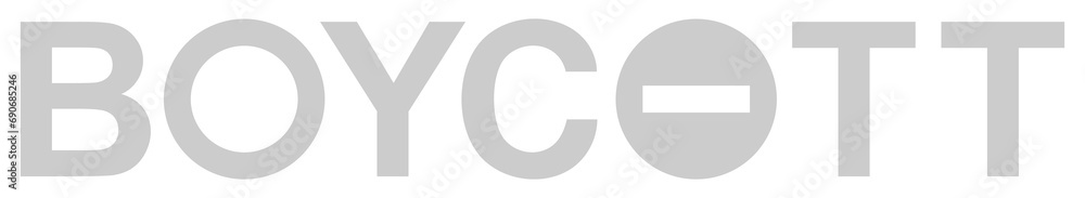 Visual Text Illustration of the Boycott, can use for sign, symbol, watermark, mark, sticker, banner, or graphic design element. Format PNG Visual Text Illustration of the Boycott, can use for sign, symbol, watermark, mark, sticker, banner, or graphic design element. Format PNG