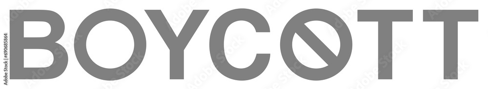 Visual Text Illustration of the Boycott, can use for sign, symbol, watermark, mark, sticker, banner, or graphic design element. Format PNG Visual Text Illustration of the Boycott, can use for sign, symbol, watermark, mark, sticker, banner, or graphic design element. Format PNG