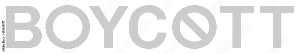 Visual Text Illustration of the Boycott, can use for sign, symbol, watermark, mark, sticker, banner, or graphic design element. Format PNG Visual Text Illustration of the Boycott, can use for sign, symbol, watermark, mark, sticker, banner, or graphic design element. Format PNG