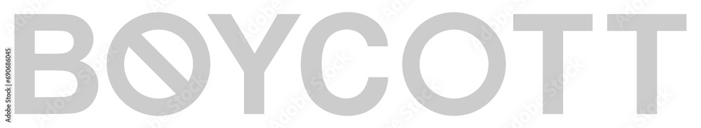 Visual Text Illustration of the Boycott, can use for sign, symbol, watermark, mark, sticker, banner, or graphic design element. Format PNG Visual Text Illustration of the Boycott, can use for sign, symbol, watermark, mark, sticker, banner, or graphic design element. Format PNG