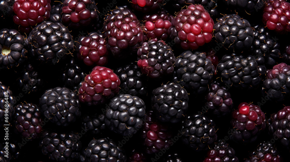 Fresh blackberries filling the entire frame created with Generative Ai Fresh blackberries filling the entire frame created with Generative Ai