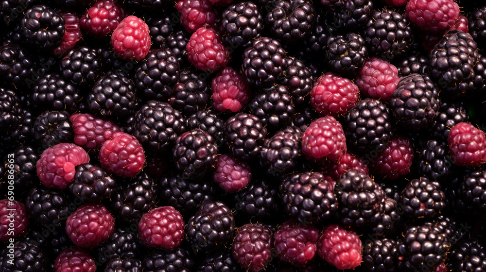 Fresh blackberries filling the entire frame created with Generative Ai Fresh blackberries filling the entire frame created with Generative Ai