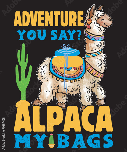 Alpaca t-shirt idea, Alpaca t-shirt concept, llamas Tee shirt design Illustration.