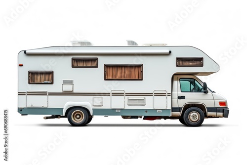 RV camper isolated on white background 
