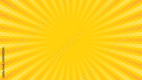 Yellow sun rays retro with paper texture background. Abstract burst sun rays pattern design. Vector illustration
