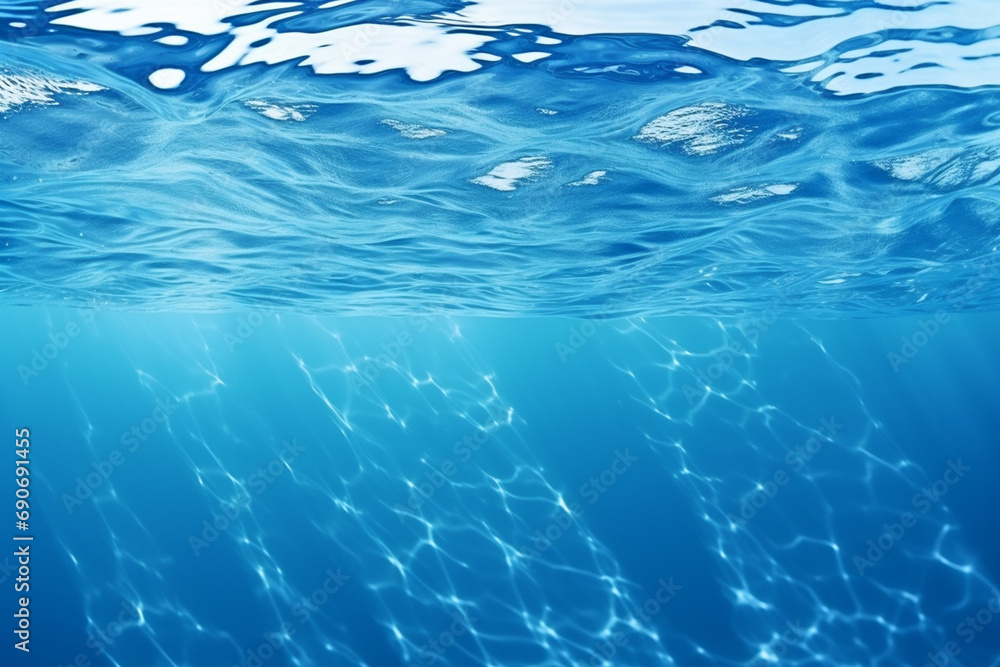 Water surface in blue ocean Water surface in blue ocean
