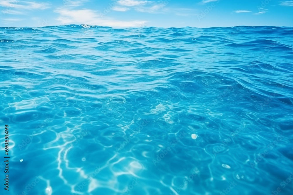 Water surface in blue ocean Water surface in blue ocean