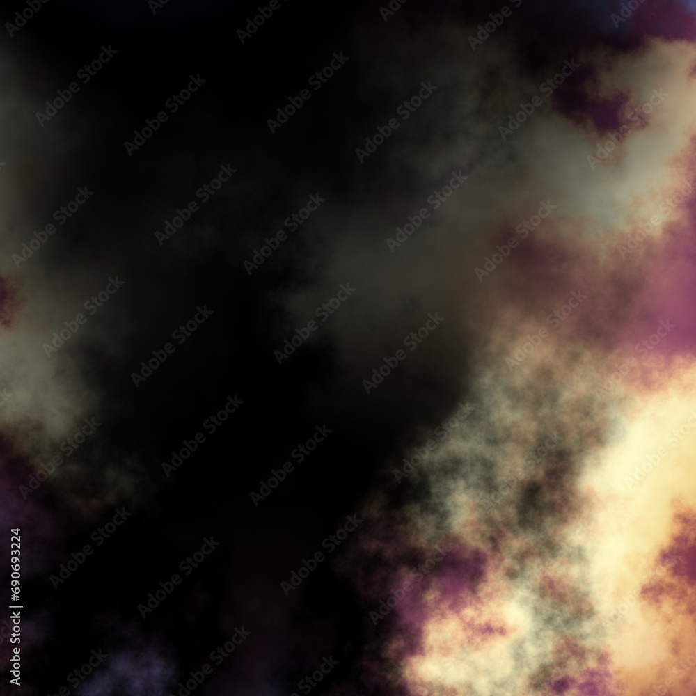 Fractal render, abstract fantasy background of colorful sky with colorful clouds Fractal render, abstract fantasy background of colorful sky with colorful clouds
