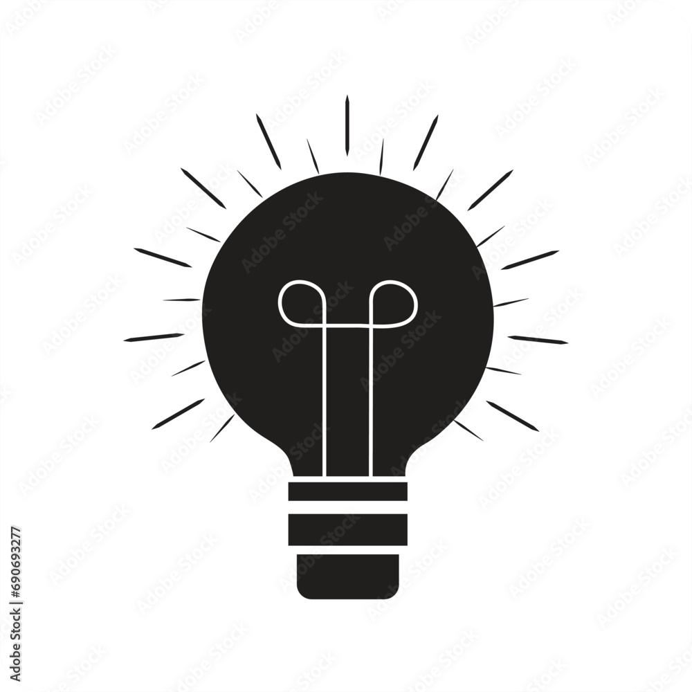Bulb light vector icon eps Bulb light vector icon eps