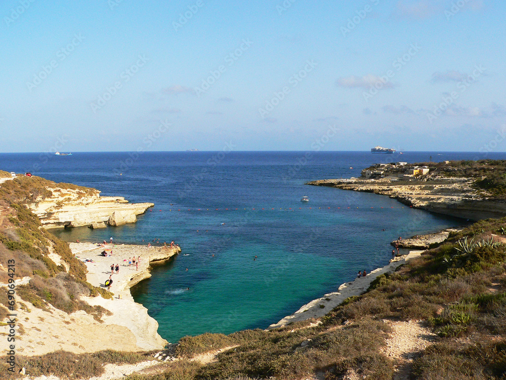 Malta, przyroda, widoki, woda, morze, skały, pejzaż Malta, przyroda, widoki, woda, morze, skały, pejzaż