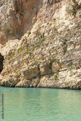 Malta, przyroda, widoki, woda, morze, skały, pejzaż © El Pi