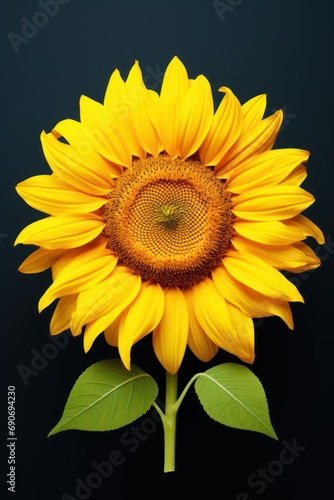 Sunflower Burst Frame isolated on white background