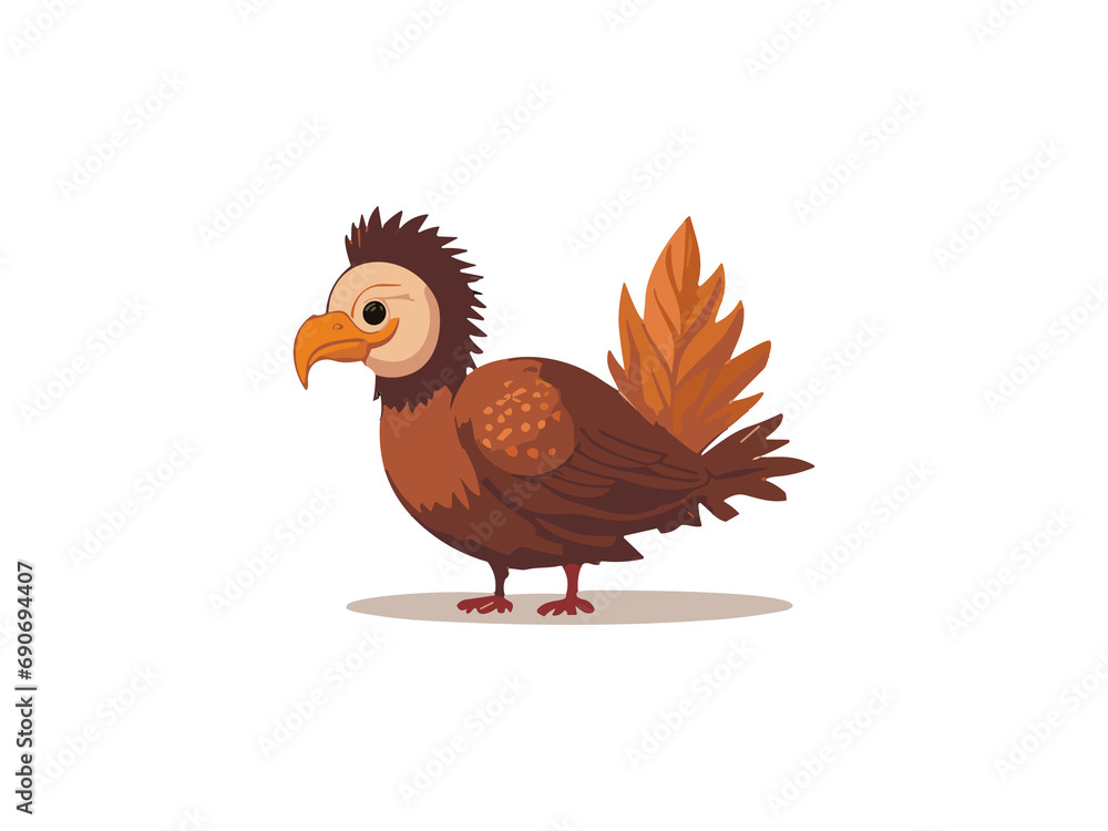 Fototapeta premium turkey with fall pumpkin and sun flowers illustration , Png Clipart.