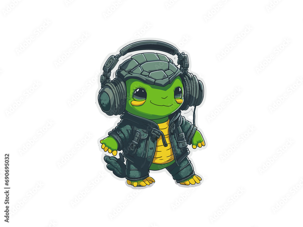 Turtle with headset