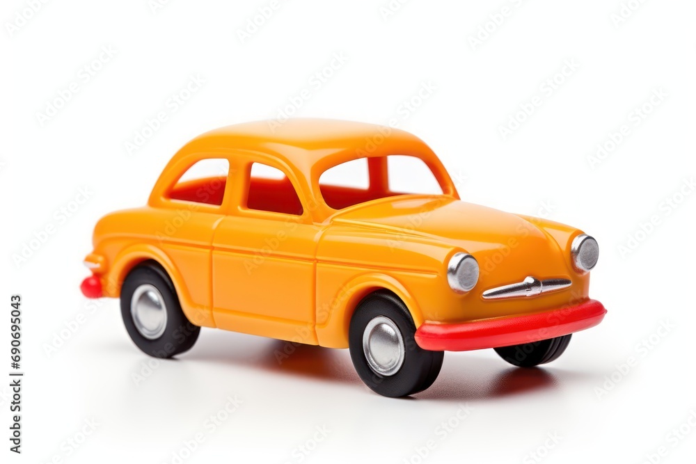 Toy car isolated on white background