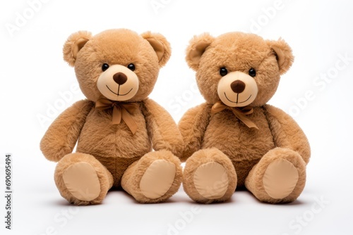 Teddy bears isolated on white background 