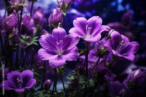 Purple Flowers Blooming In The Garden