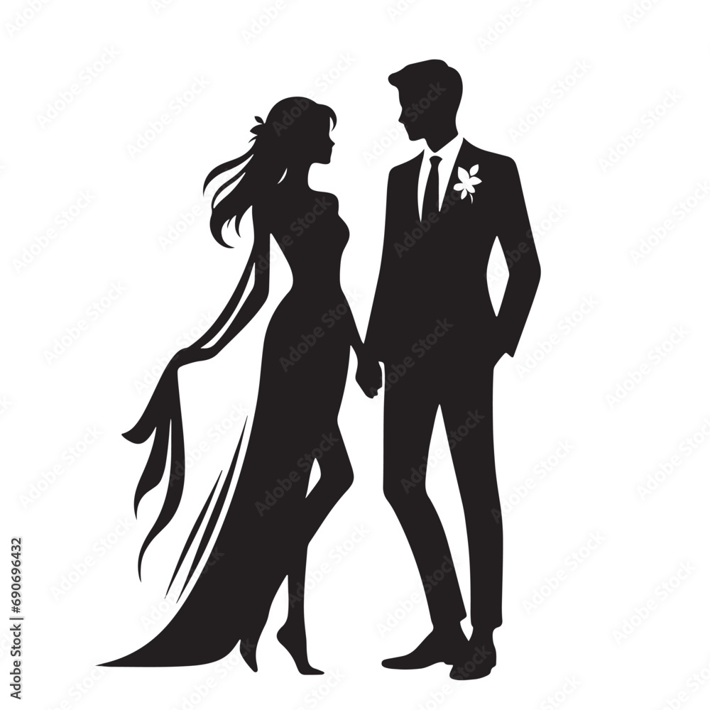 Beautiful Couple Silhouette: Peaceful Nature Silhouette Harmony - Black Vector Husband Wife Silhouette - Love Silhouette
Beautiful Couple Silhouette: Peaceful Nature Silhouette Harmony - Black Vector Husband Wife Silhouette - Love Silhouette