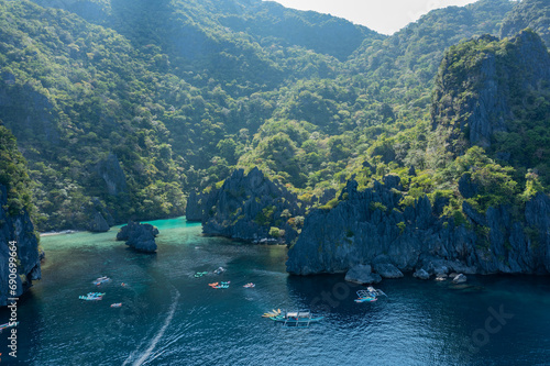 Aerial view of Cadlao Lagoon photo