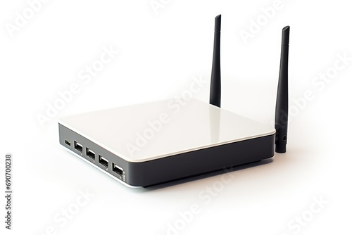 Wireless router isolated on white background 