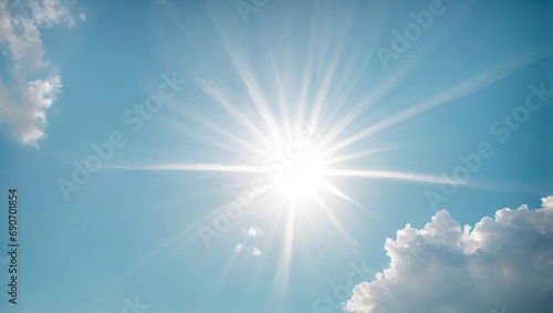 The Radiant Sun in the Clear Blue Sky