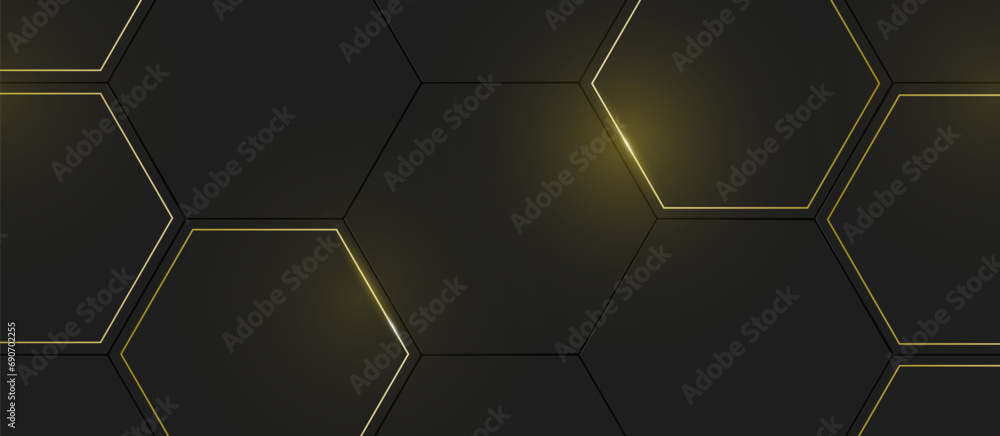 A modern abstract dark blue hexagon with blue laser lights background design. 3d Triangular texture banner. Modern futuristic hi-technology concept A modern abstract dark blue hexagon with blue laser lights background design. 3d Triangular texture banner. Modern futuristic hi-technology concept