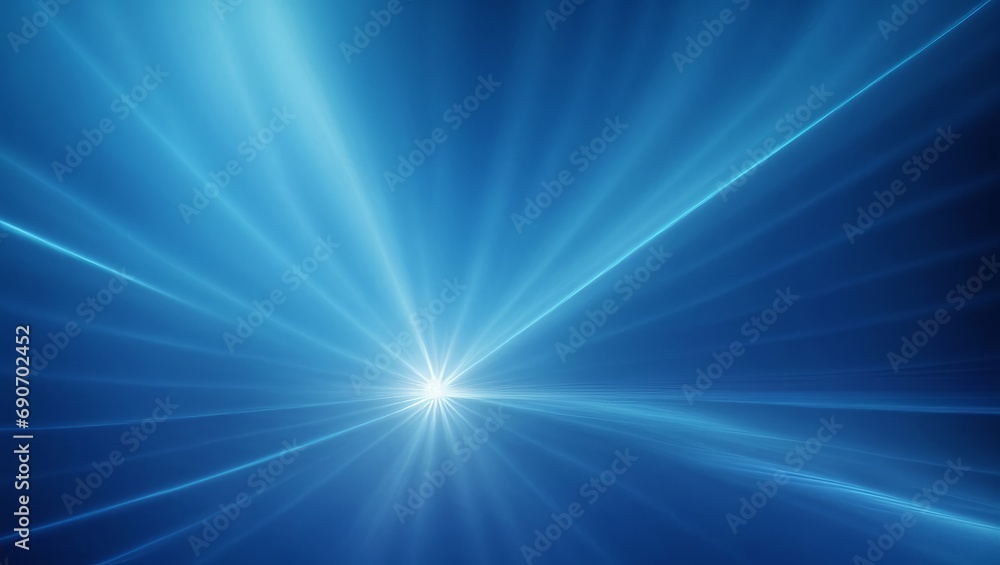 Bright Blue Background with Burst of Light