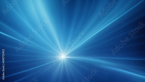 Bright Blue Background with Burst of Light