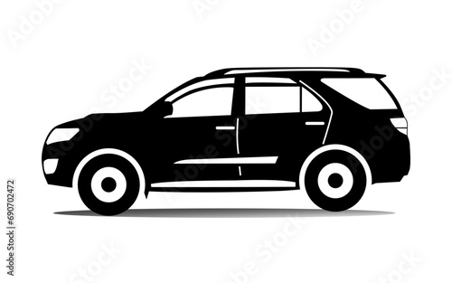 family luxury car in silhouette  transportation equipment icon